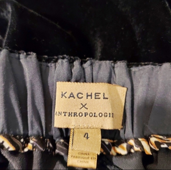 ANTHRO X Kachel Navy Velvet Pants 4 - Picture 8 of 8